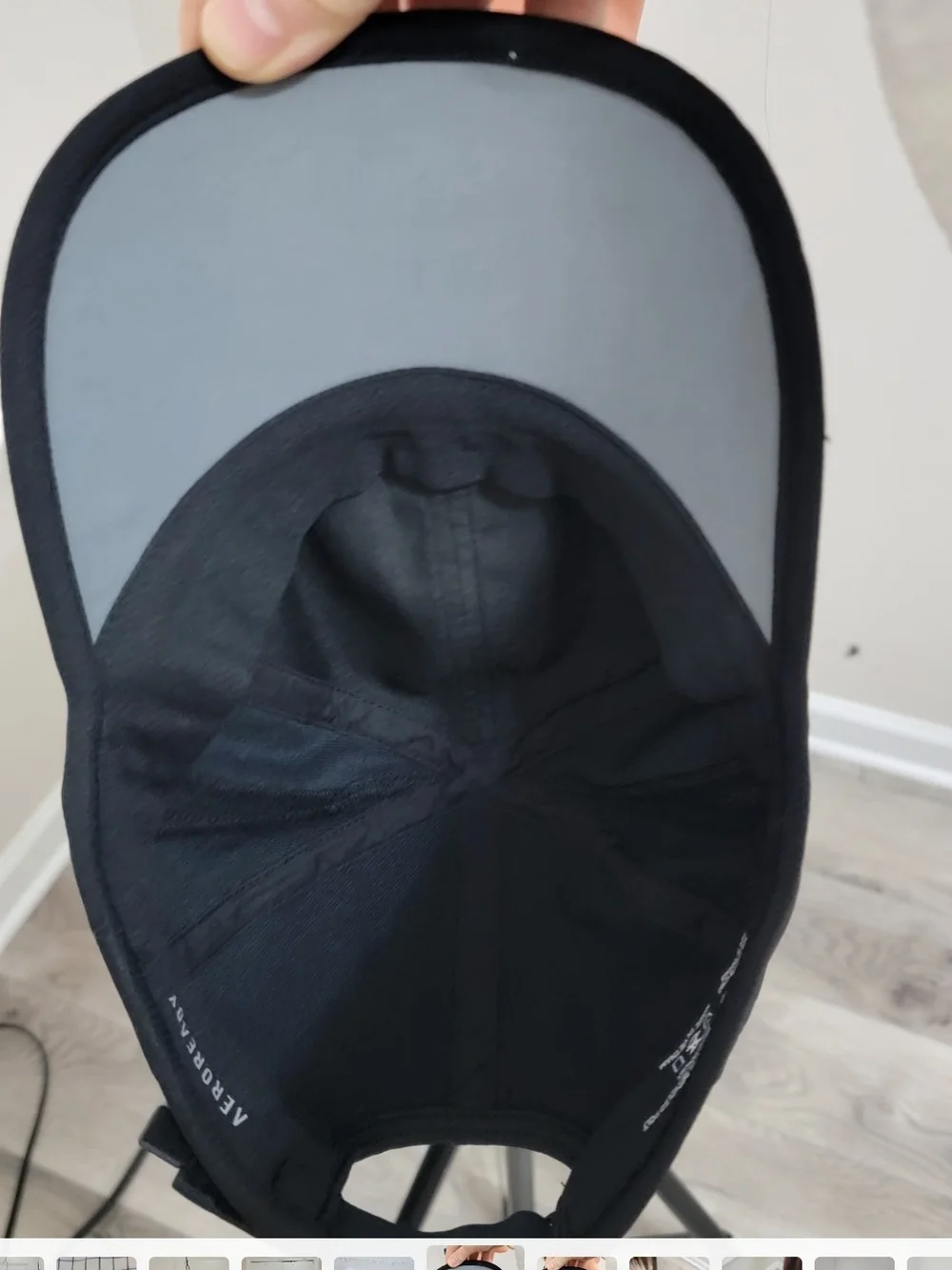 Adidas AEROREADY Black Baseball Cap OSFM Lightweight Logo Adjustable Running Hat